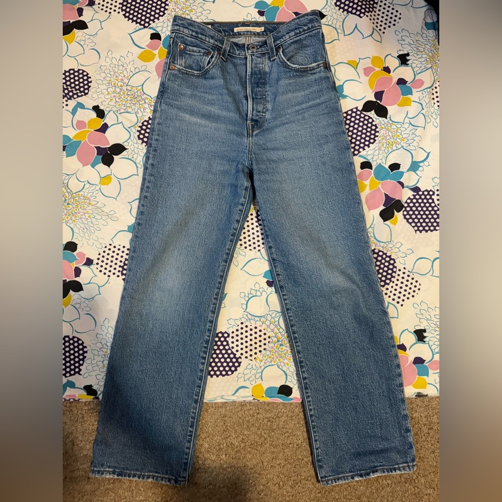 levis premium ribcage straight ankle 25x27